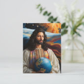 *~* Fantasie Jesus AP50 Universe Earth Postkarte (Stehend Vorderseite)