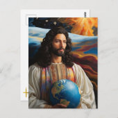 *~* Fantasie Jesus AP50 Universe Earth Postkarte (Vorne/Hinten)