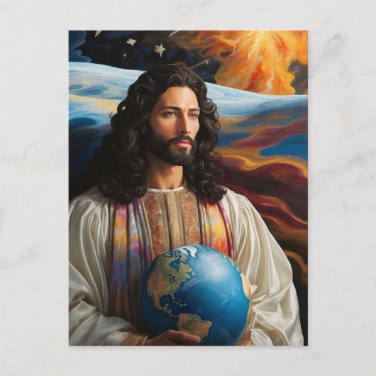 *~* Fantasie Jesus AP50 Universe Earth Postkarte (Vorderseite)