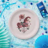 Fantasie Karussellpferd Bild Pappteller (Party)