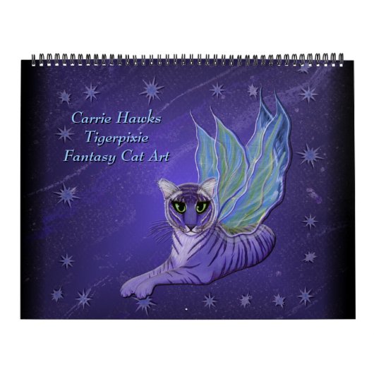 Fantasie-Katzen-Kunst-Kalender. Feenhafte Katzen Kalender (Titelbild)