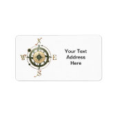 Fantasie (keltisch) Compass Design Adressaufkleber (Vorne)