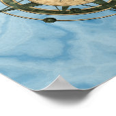 Fantasie (keltisch) Compass Design Poster (Ecke)