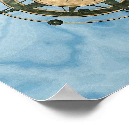 Fantasie (keltisch) Compass Design Poster (Ecke)