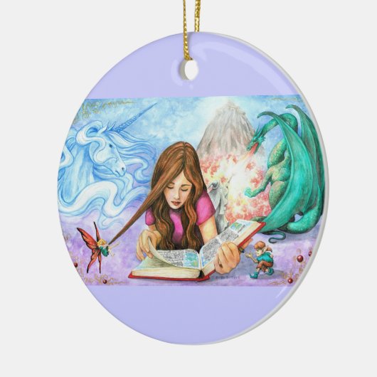 Fantasie Keramik Ornament (Links)