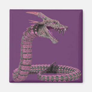 Fantasie Kreatur Rosa Lila Magnet