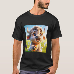 Fantasie Kuh Löwe Straße T-Shirt