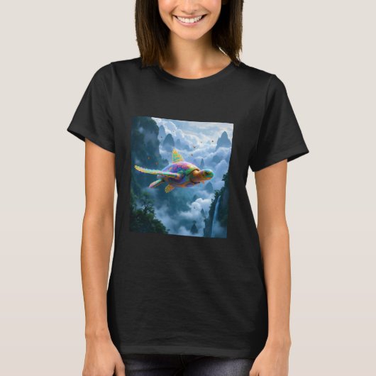 Fantasie Kuh Löwe Straße T-Shirt (Vorderseite)