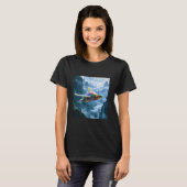 Fantasie Kuh Löwe Straße T-Shirt (Vorne ganz)