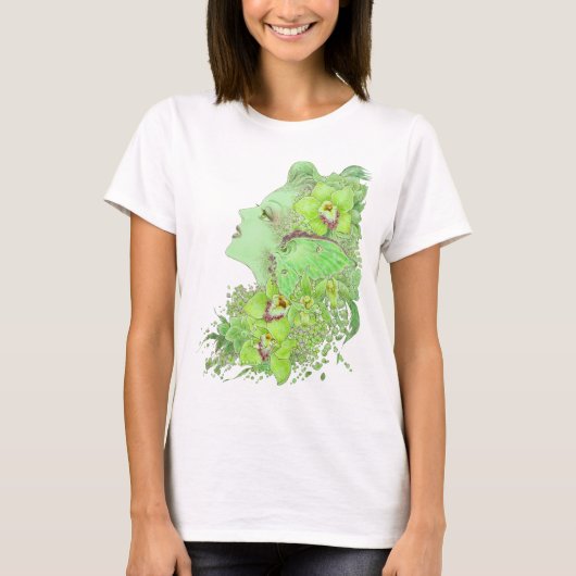 Fantasie-Kunst-Baby - Puppe T - die grüne Fee T-Shirt (Vorderseite)