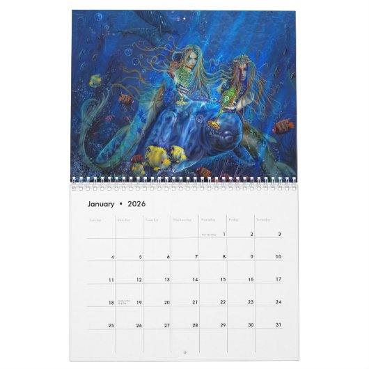 Fantasie-Kunst durch Steve ein Roberts Kalender (Jan 2026)
