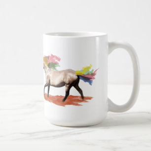 Fantasie-Kunst - Regenbogen-Pferd Kaffeetasse