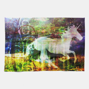 Fantasie-Land-Märchen-Einhorn-Geschirrtuch Geschirrtuch