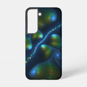 Fantasie Lichter Abstrakte Blaue Grüne Gelbe Frakt Samsung Galaxy Hülle