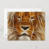 Fantasie-Löwe Postkarte (Vorne/Hinten)