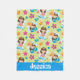 Fantasie-Mädchendecke Muster des Spaßes addieren Fleecedecke