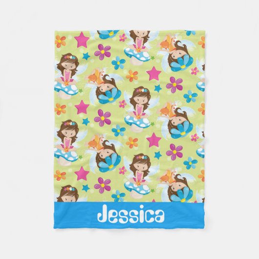 Fantasie-Mädchendecke Muster des Spaßes addieren Fleecedecke (Vorderseite)