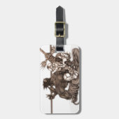 Fantasie Manga Krieger Gepäckanhänger (Vorderseite vertikal)