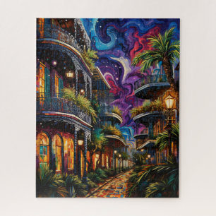 Fantasie Mardi Gras Farben Puzzle