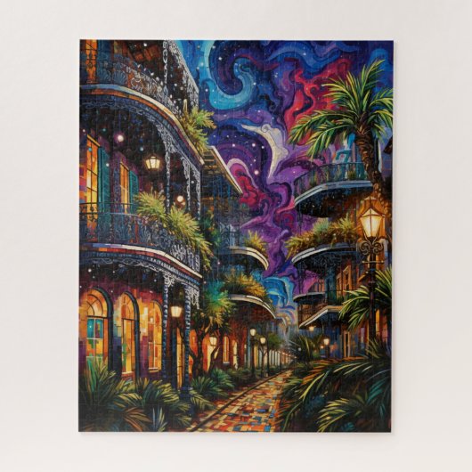 Fantasie Mardi Gras Farben  Puzzle (Vertikal)
