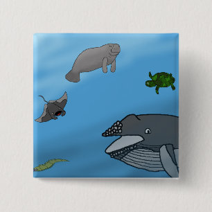 Fantasie-Meerblick Button