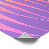 Fantasie Meerjungfrau lila rosa blau Delfin Ozean  Poster (Ecke)