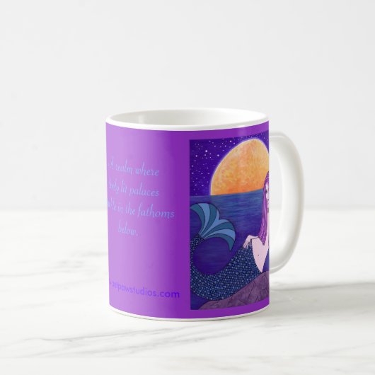 Fantasie-Meerjungfrau-Tasse Kaffeetasse (VorderseiteRechts)