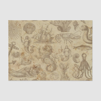 Fantasie Meerjungfrau Wasser Drache Decoupage Seidenpapier