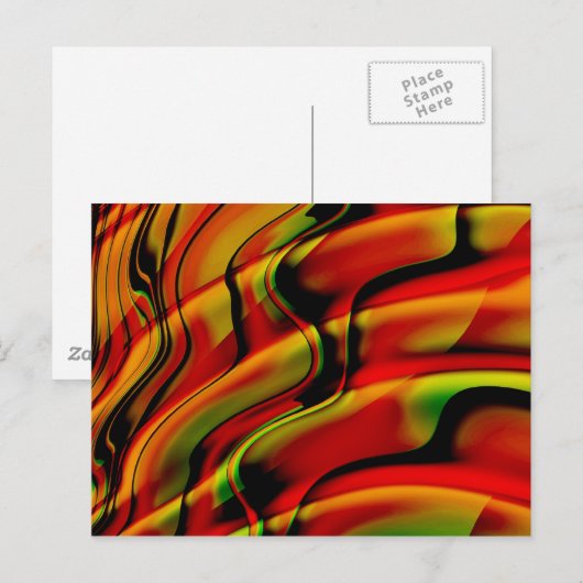 Fantasie mit Rot Postkarte (Vorne/Hinten)