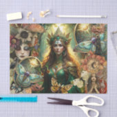 Fantasie-Mixed-Media-Collage-Decoupage Seidenpapier (Handwerk)