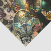 Fantasie-Mixed-Media-Collage-Decoupage Seidenpapier (Ausschnitt)