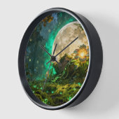 Fantasie-Mondwald-Wanduhr Uhr (Winkel)