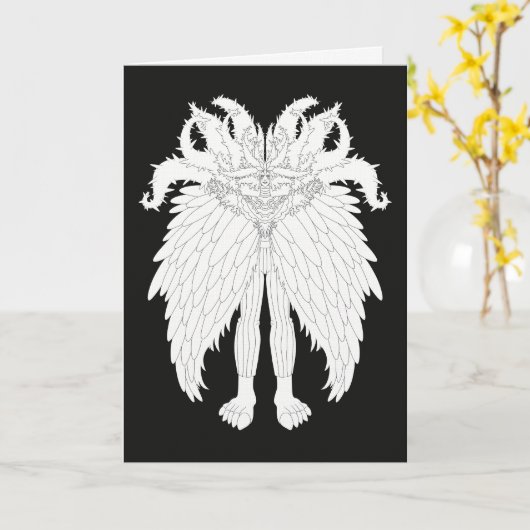 Fantasie-Monster Karte (Gelbe Blume)