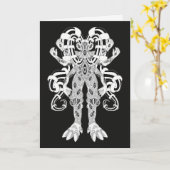 Fantasie-Monster Karte (Gelbe Blume)