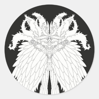 Fantasie-Monster Runder Aufkleber