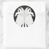 Fantasie-Monster Runder Aufkleber (Tasche)