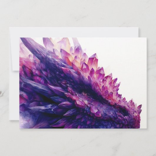 Fantasie Mystical Amethyst Crystal Dragon Beast Ankündigung (Vorderseite)