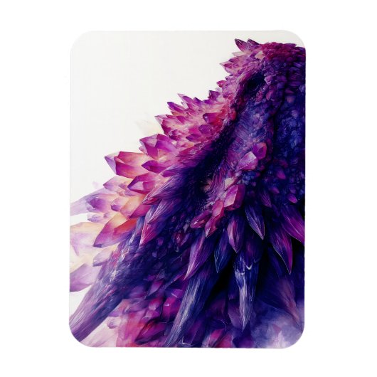 Fantasie Mystical Amethyst Crystal Dragon Beast Magnet (Vertikal)