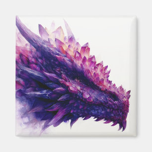 Fantasie Mystical Amethyst Crystal Dragon Beast Magnet