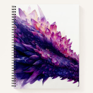 Fantasie Mystical Amethyst Crystal Dragon Beast Notizblock
