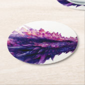 Fantasie Mystical Amethyst Crystal Dragon Beast Runder Pappuntersetzer (Angewinkelt)