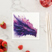 Fantasie Mystical Amethyst Crystal Dragon Beast Serviette (Beispiel)