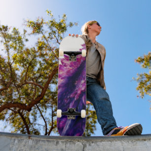 Fantasie Mystical Amethyst Crystal Dragon Beast Skateboard