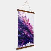 Fantasie Mystical Amethyst Crystal Dragon Beast Wandteppich Mit Holzrahmen (Gewinkelt)
