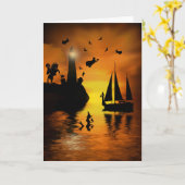 Fantasie, mystische Schönheitshexen Halloween Karte (Gelbe Blume)