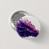 Fantasie-Mystischer Amethyst-Kristall-Drache Button (Vorne & Hinten)