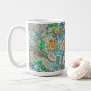 Fantasie Natur Abstrakt - Boho Bunte Kunst Kaffeetasse