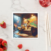 Fantasie Niedlich ägyptische Gottmusik. Serviette (Beispiel)