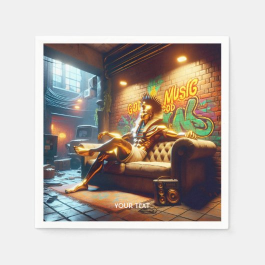 Fantasie Niedlich ägyptische Gottmusik. Serviette (Vorderseite)