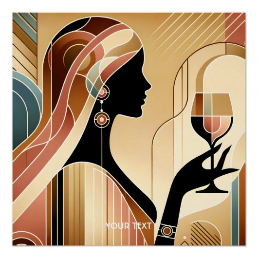 Fantasie Niedlich auffallend Frauenprofil Poster (Vorderseite)